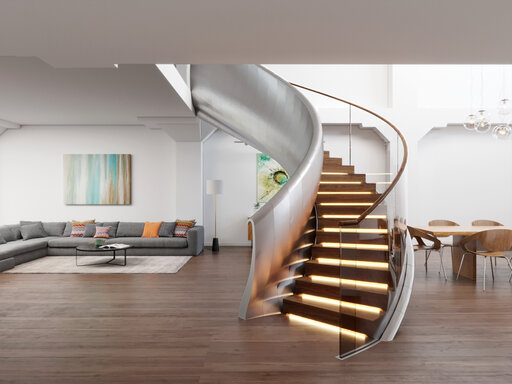 Bogentreppe Viper 3D - Bogentreppen in Bronze silber oder schwarz Viper Siller Treppen 4