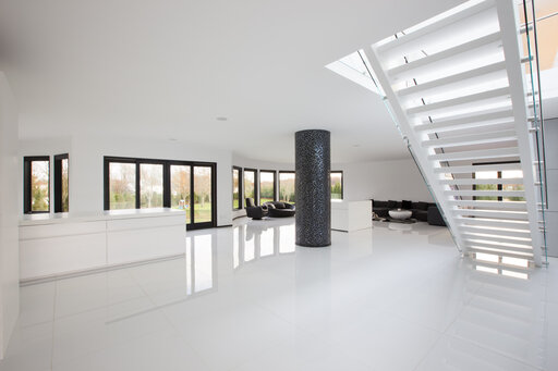 Future - modern Designtreppe weiß von Siller