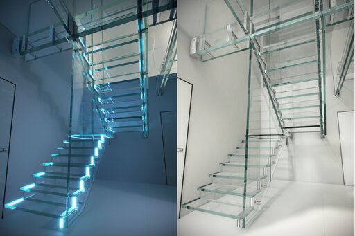 Londra Float - ganzglastreppe Siller schwebendes Design vienna 3