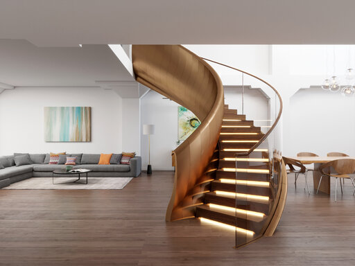 Bogentreppe Viper 3D - Bogentreppen in Bronze silber oder schwarz Viper Siller Treppen 5