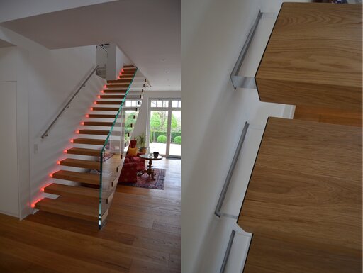 New Mistral Magic - schwebende Treppe mit acrylhaltern und led Siller Treppen Design 2