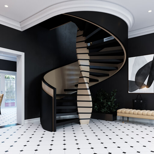 Spindeltreppe Mosaik - Treppe 001 2