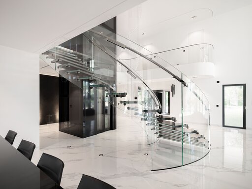 Mistral Black Helical - Gebogene Glastreppe Berlin Siller Glastreppen 5