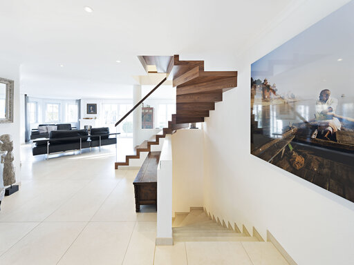 Zig-Zag Turn - modern Treppen Zickzack Siller Treppen Glasgeländer Holz steps 5