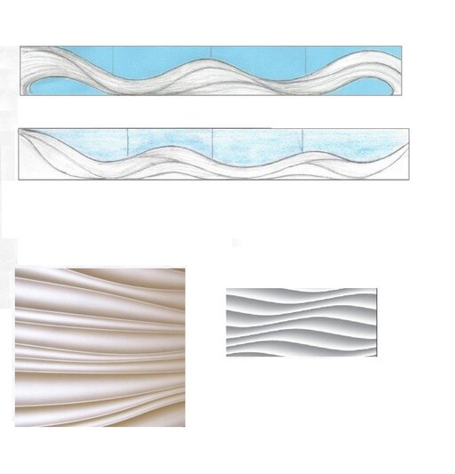 Ringhiera con combinazione vetro legno