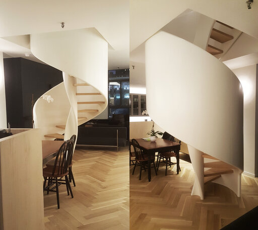 Tornado Spiral - modern Designertreppe Spiral von Siller Treppen