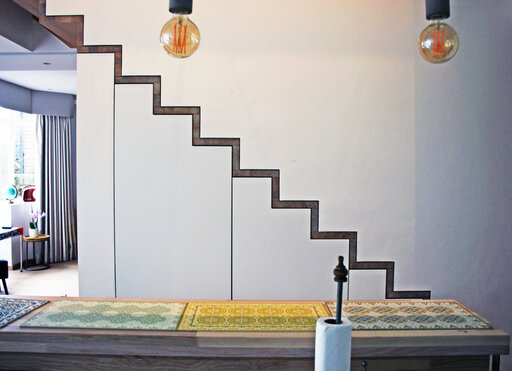 Zig-Zag Shade - Zickzack Treppen mit cupboard Siller Design