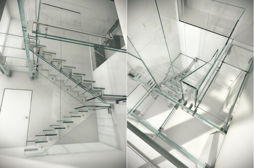 Londra Float - ganzglastreppe Siller schwebendes Design vienna 6