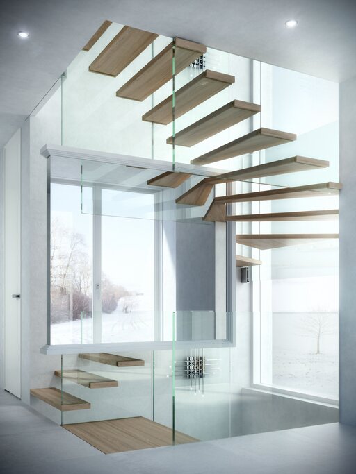 Mistral Magic - Treppe mit schwebend Spiegel von Siller