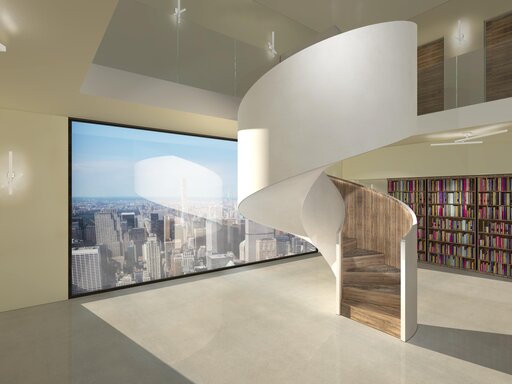 Tornado Inspire - tornado Inspire individuell gebogen Treppendesign mit Holzverkleidung von Siller Treppen 1