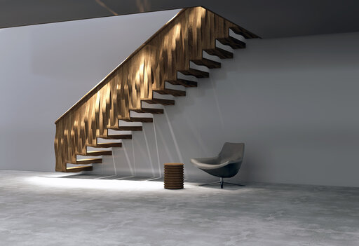 Wave Rail - Treppe ondeggiante 4 POLTRONA E TAVOLO LED